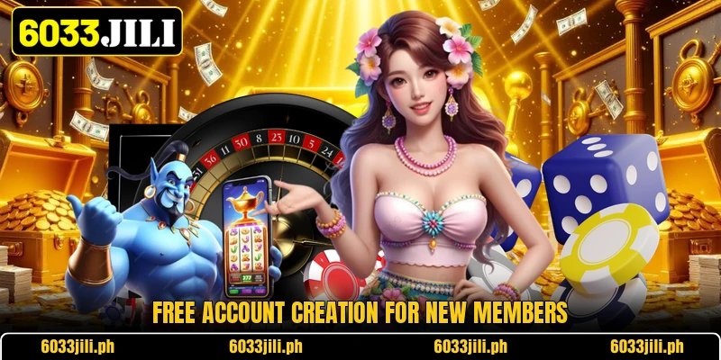Free account creation for new members Free account creation for new members