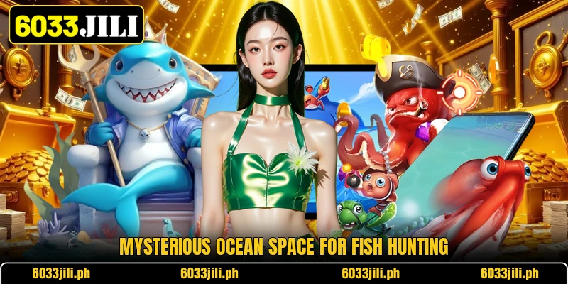 Mysterious ocean space for fish hunting Mysterious ocean space for fish hunting