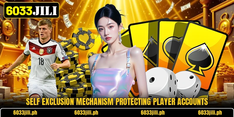 Self exclusion mechanism protecting player accounts