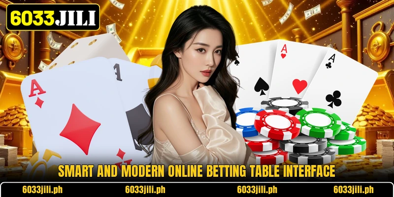 Smart and modern online betting table interface Smart and modern online betting table interface