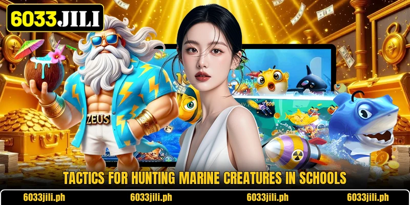 Tactics for hunting marine creatures in schools Tactics for hunting marine creatures in schools