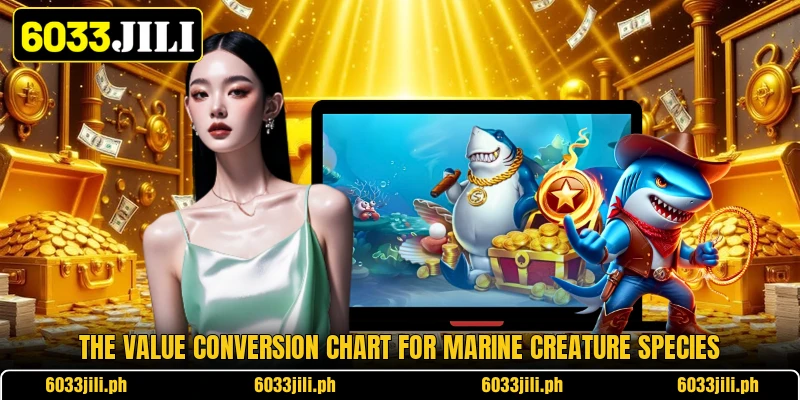 The value conversion chart for marine creature species The value conversion chart for marine creature species